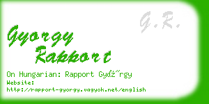 gyorgy rapport business card